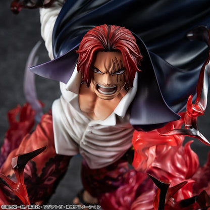 One Piece P.O.P SA-MAXIMUM PVC Statue Leader of Red Hair Pirates Red-Haired Shanks Kamusari 25 cm