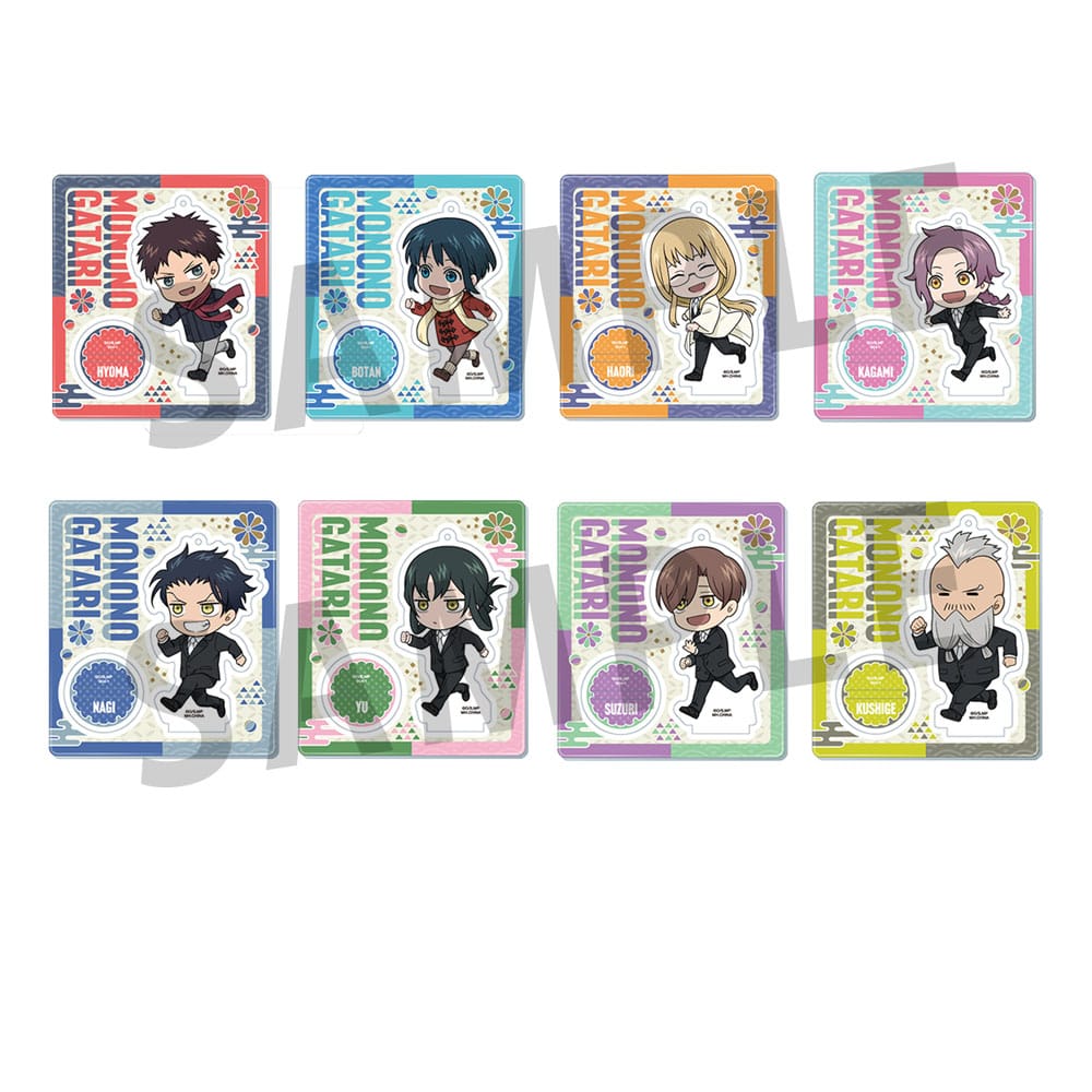 Mononogatari TokoToko Acrylic Figure Display 7 cm (8) Mini-figures