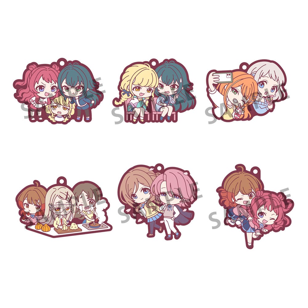 Idolmaster Rubber Mascot Buddycolle Rubber Charms Gakuen 7 cm Assortment (6) Pendants & necklaces