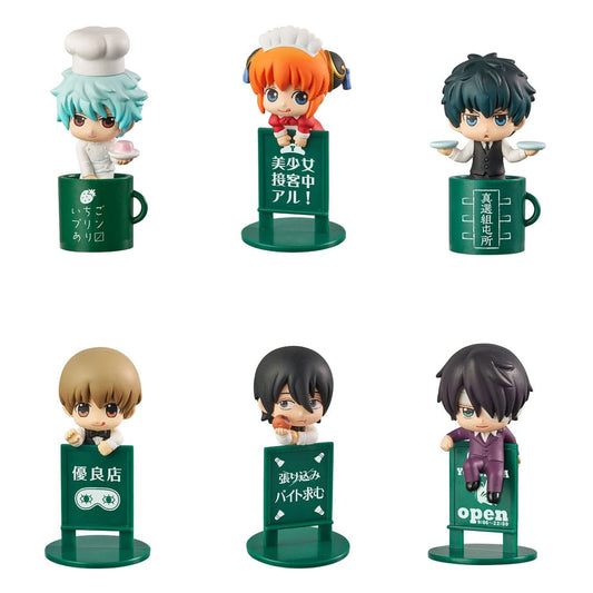 Gintama Ochatomo Series Trading Figure 5 cm Yorozuya Cafe Assortment (8) Mini-figures,Blind Boxes