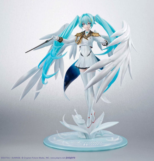 Mobile Suit Gundam x Hatsune Miku Lucrea PVC Statue Hatsune Miku x Wing Gundam Zero EW 45th Anniversary 27 cm Statues