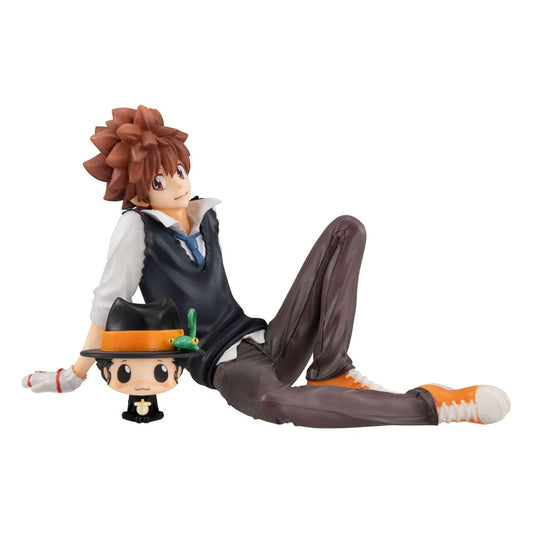 Katekyo Hitman Reborn! G.E.M. Series PVC Statue Tsuna & Reborn Palm Size 9 cm