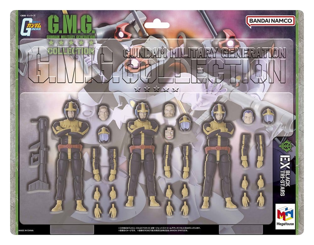 Mobile Suit Gundam G.M.G. Collection 3-Pack Action Figures Principality of Zeon Jet Stream Attack 10 cm (with gift)