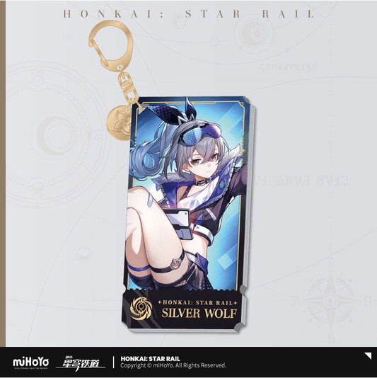 Honkai: Star Rail Character Acrylic Keychain Silver Wolf 9 cm Keyrings