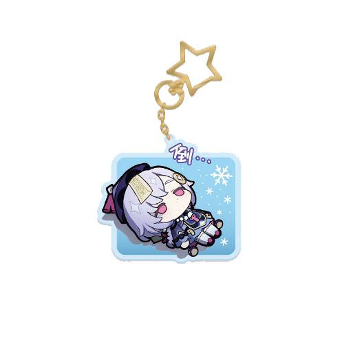 Genshin Impact Q Version Sticker Series Acrylic Keychain Qiqi 9 cm Mini-figures