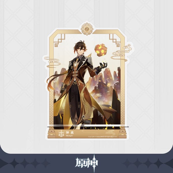 Genshin Impact Acrylic Phone Stand Zhongli 17 cm Cell phone accessories