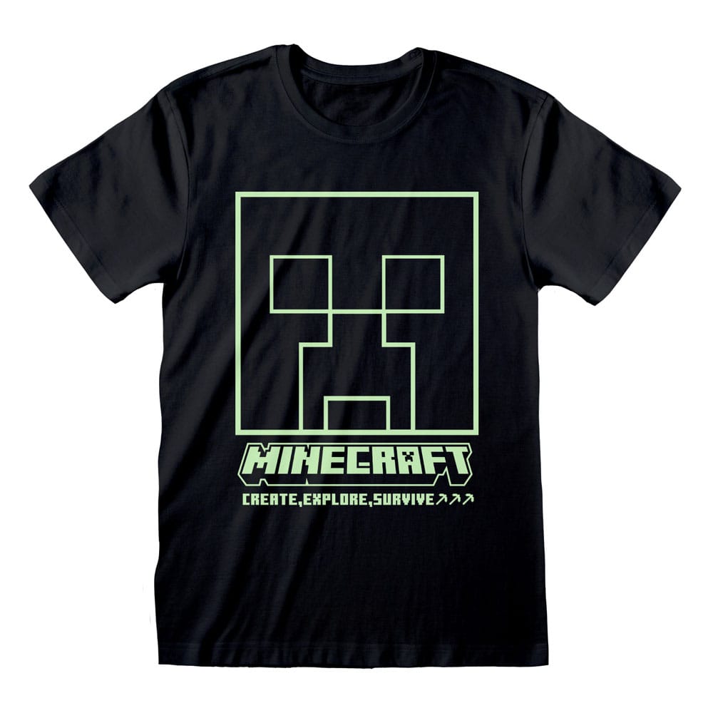 Minecraft T-Shirt Glow in the Dark Size S