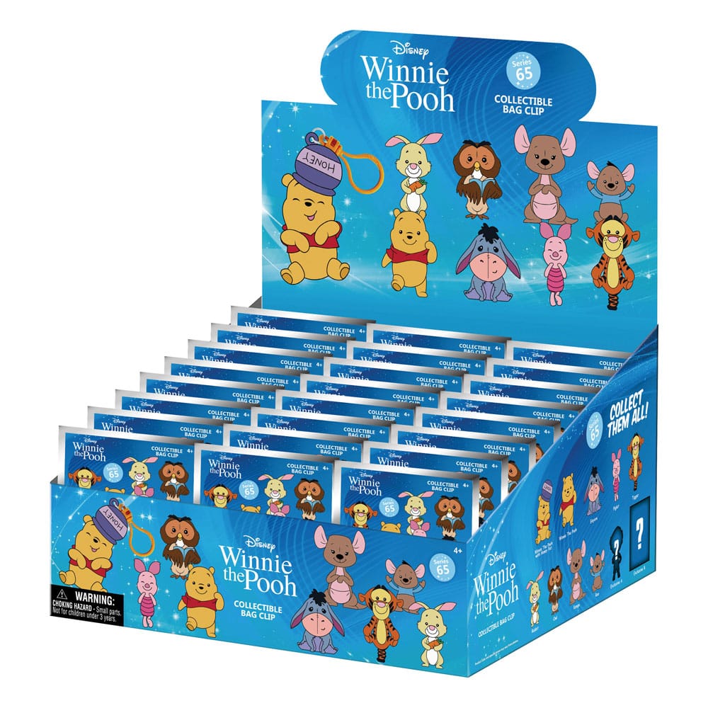 Winnie the Pooh 3D Foam Bag Clips Series 2 Display (24) Keyrings