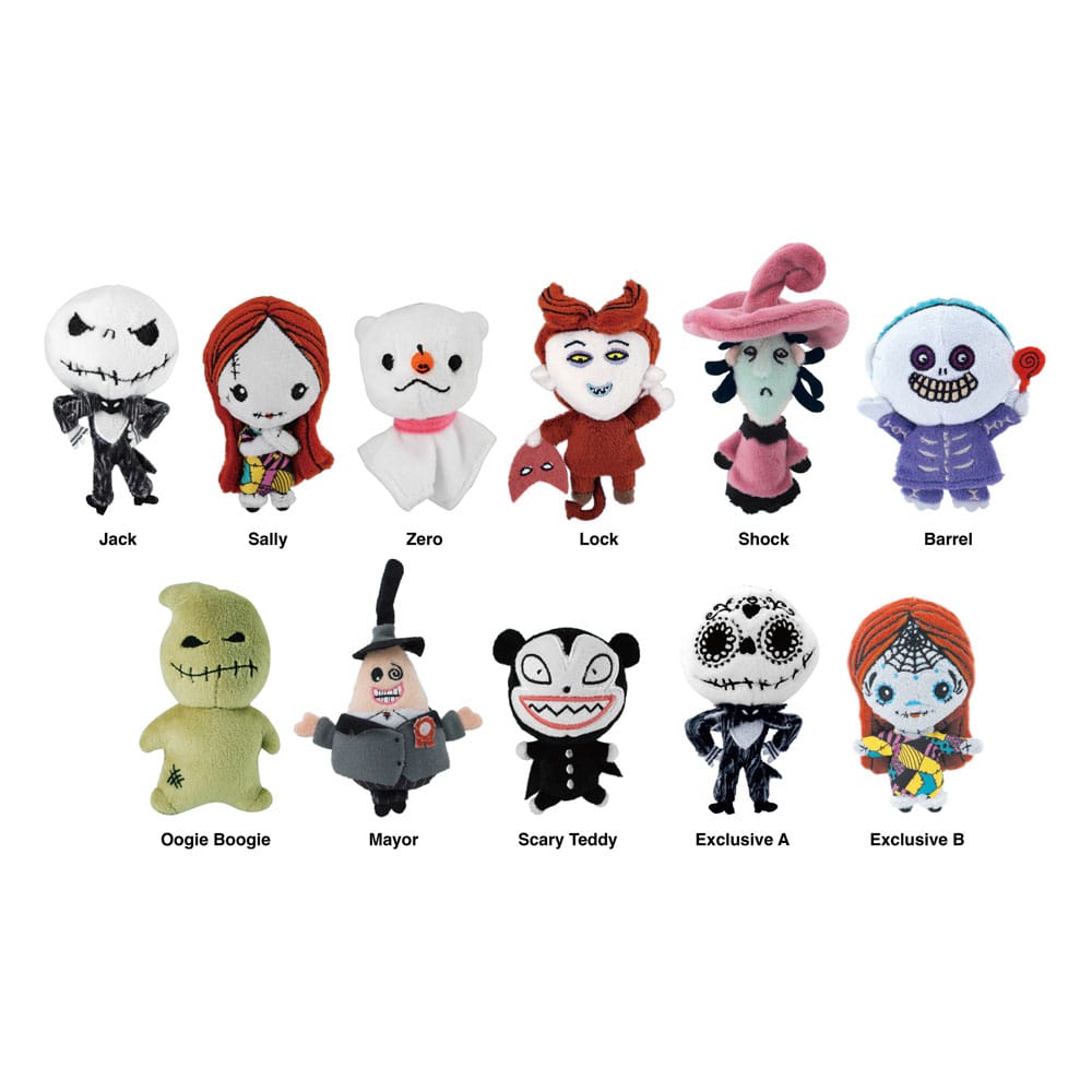 Nightmare before Christmas Plush Bag Clips Display (24) Keyrings