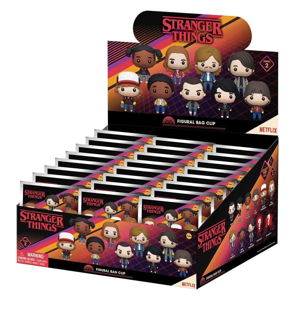 Stranger Things 3D PVC Bag Clips  Series 2 Display (24)