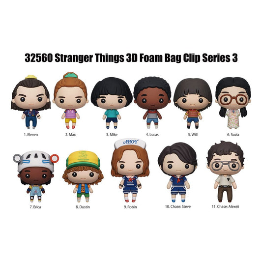 Stranger Things 3D PVC Bag Clips Series 3 Display (24)