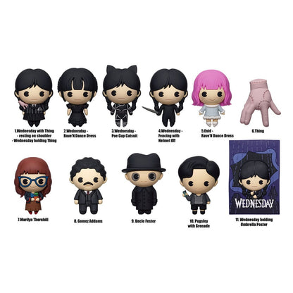 Wednesday 3D PVC Bag Clips Series 2 Display (24) Keyrings