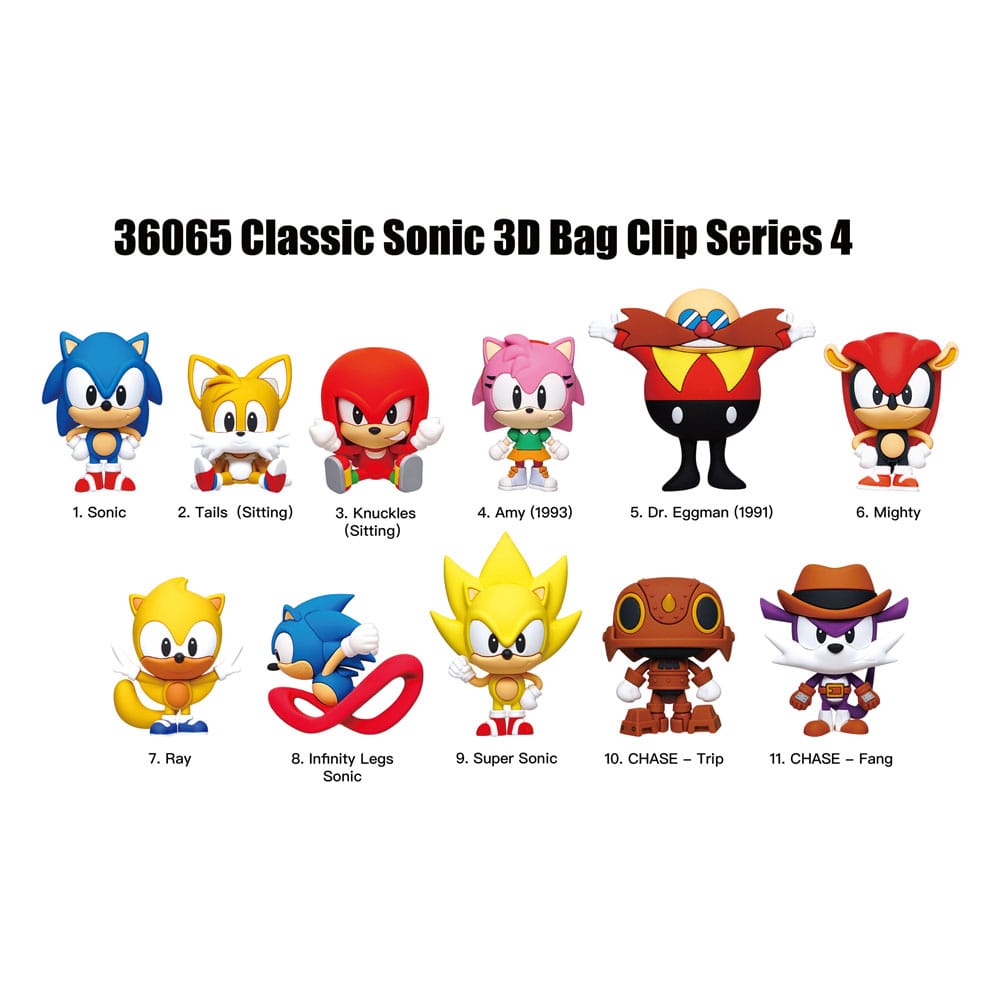 Sonic the Hedgehog PVC Bag Clips Series 4 Display (24) Keyrings