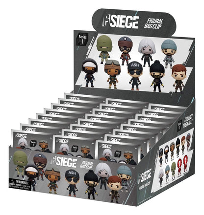 Six Siege 3D PVC Bag Clips Series 1 Display (24)