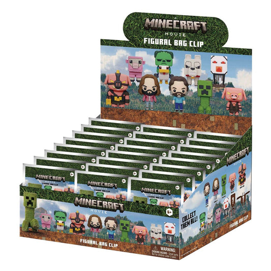 Minecraft 3D PVC Bag Clips Series 1 Display (24)