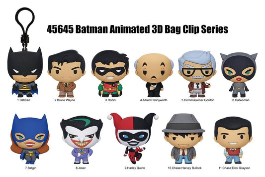 Batman: The Animated Series 3D Foam Bag Clips Series 1 Display (24)