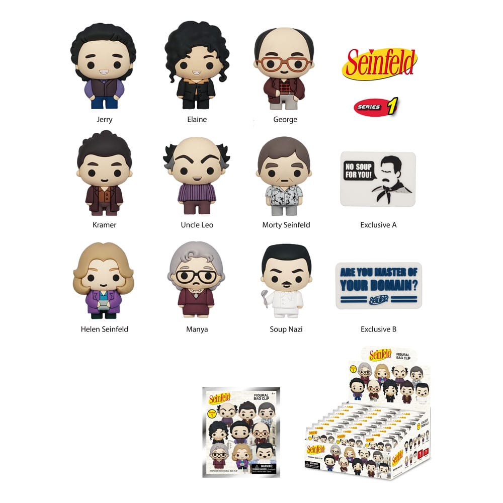 Seinfeld 3D PVC Bag Clips Series 01 Display (24) Keyrings