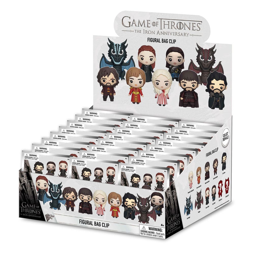 Game of Thrones 3D PVC Bag Clips  Series 1 Display (24)