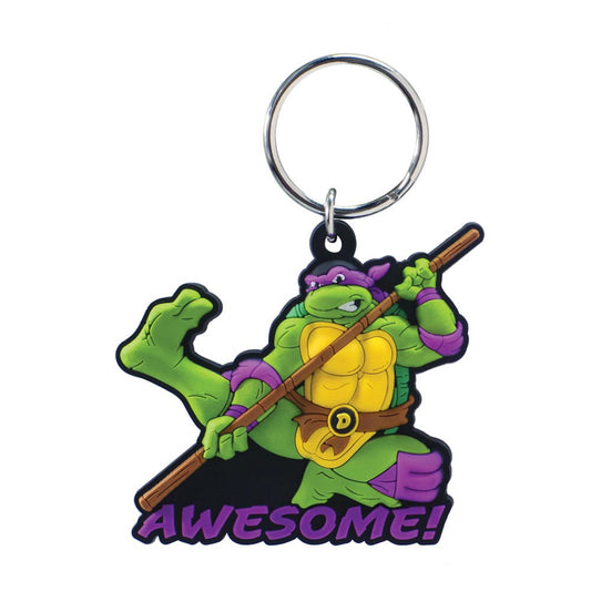 Teenage Mutant Ninja Turtles Soft Touch PVC Bag Clip Donatello Keyrings