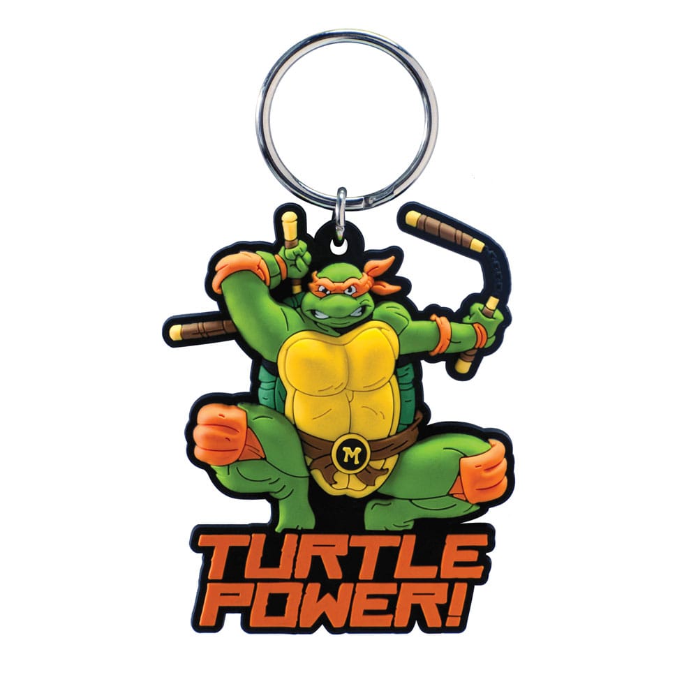 Teenage Mutant Ninja Turtles Soft Touch PVC Bag Clip Michelangelo Keyrings