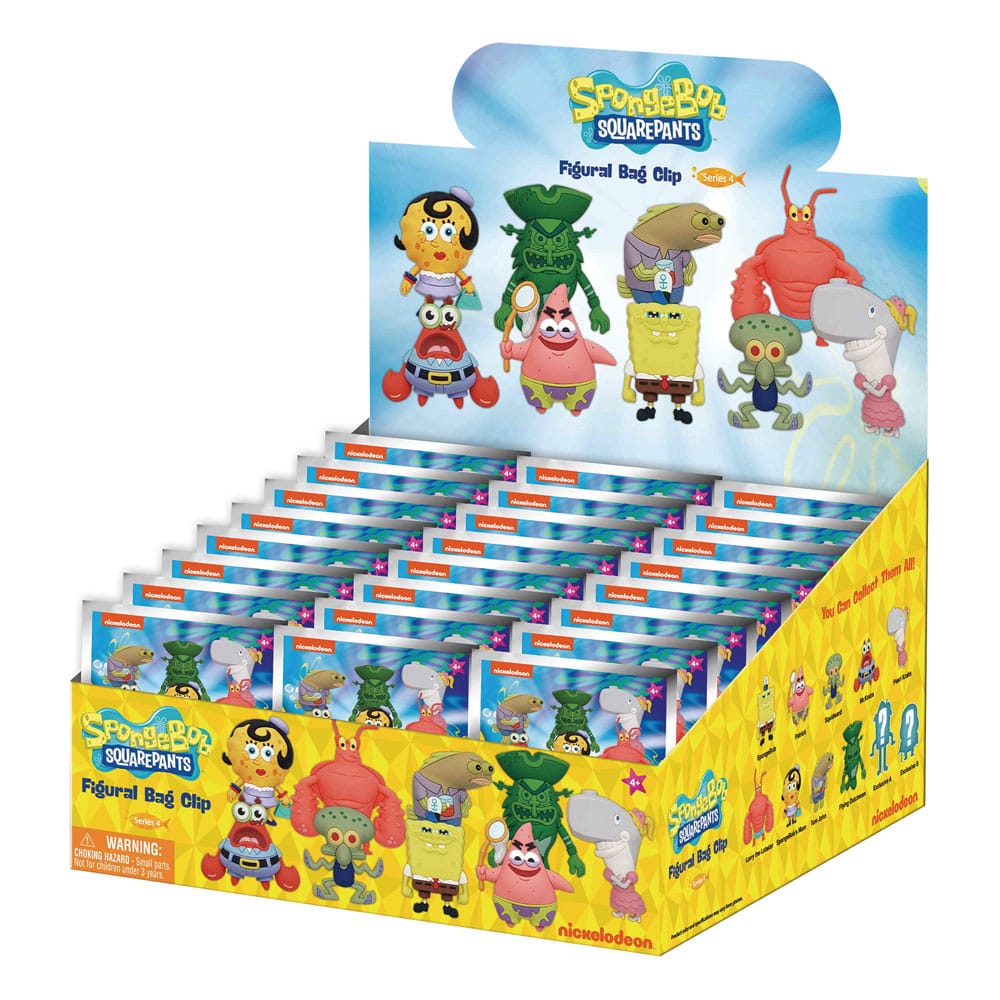 Nickelodeon Classics 3D PVC Bag Clips Series 4 Display (24)