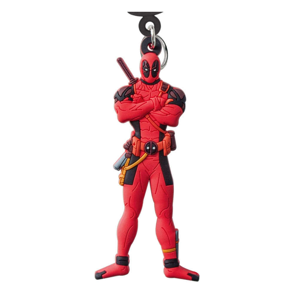 Marvel Deadpool Soft Touch PVC Bag Clip Deadpool Keyrings