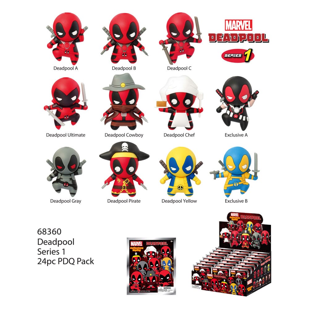 Deadpool PVC Bag Clips Series 1 Display (24)