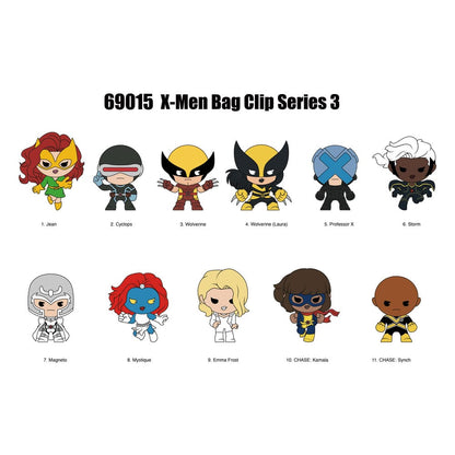 Marvel 3D Foam Bag Clips X-men Classic Series 3 Display (24)