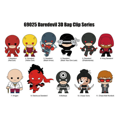 Daredevil 3D PVC Bag Clips Classic Display (24) Keyrings