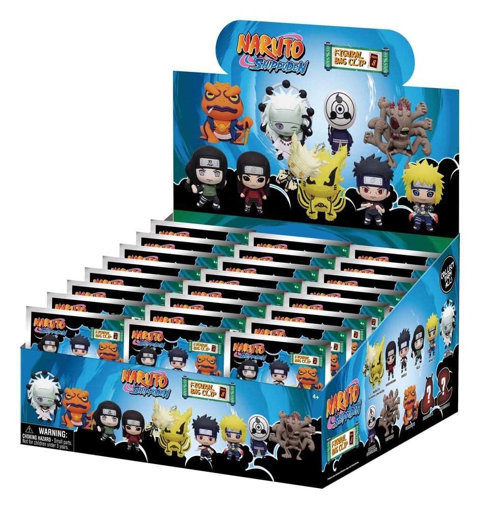 Naruto 3D Foam Bag Clips Series 8 Display (24)