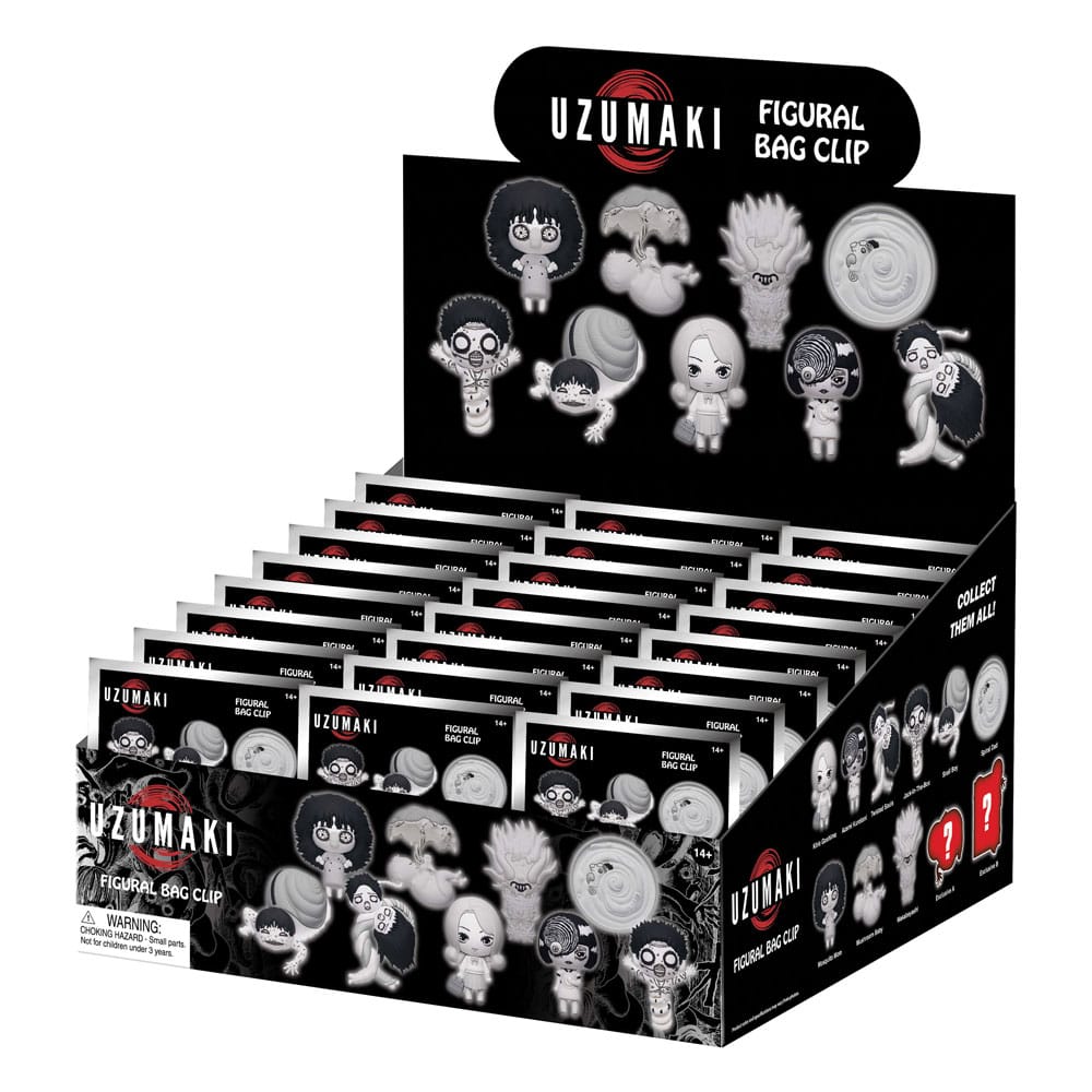Uzumaki 3D PVC Bag Clips Series 1 Display (24)