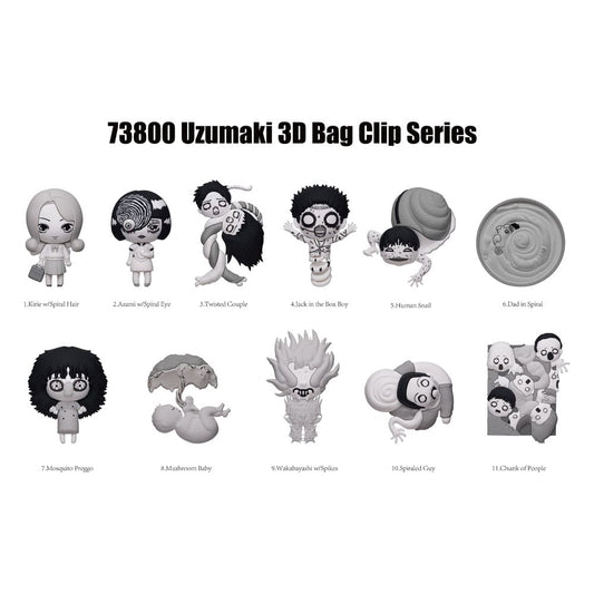 Uzumaki 3D PVC Bag Clips Series 1 Display (24)