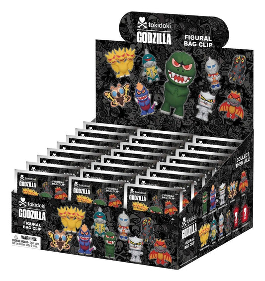 Tokidoki x Godzilla 3D Foam Bag Clips Display (24)