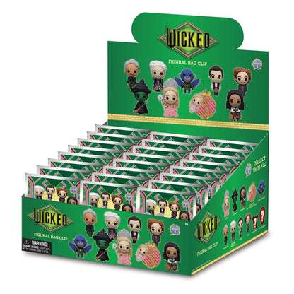 Wicked 3D Foam Bag Clips Series 1 Display (24) Keyrings,Blind Boxes