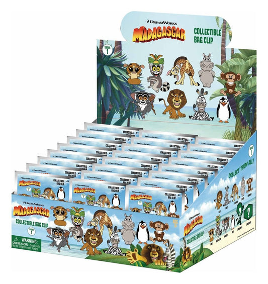 Madagascar 3D Foam Bag Clips Serie 1 Display (24)