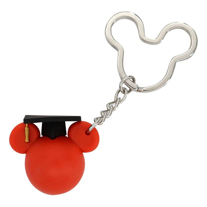 Disney Ball Keychain Mickey Graduation Red Keyrings