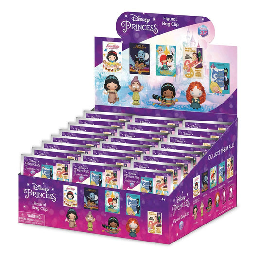 Disney 3D PVC Bag Clips Ultimate Princess Series 37 Display (24)
