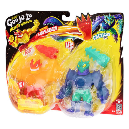 Heroes of Goo Jit Zu Meteor Madness Stretch Figures 2-Pack Flame Blazagon vs. Cacticus 13 cm Mini-figures