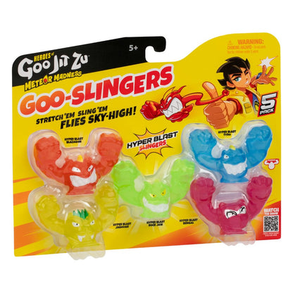 Heroes of Goo Jit Zu Meteor Madness Stretch Figures 5-Pack Goo Slingers Hyper Blast Slingers 5 cm