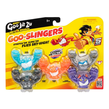 Heroes of Goo Jit Zu Meteor Madness Stretch Figures 5-Pack Goo Slingers Cosmic Metallic Slingers 5 cm