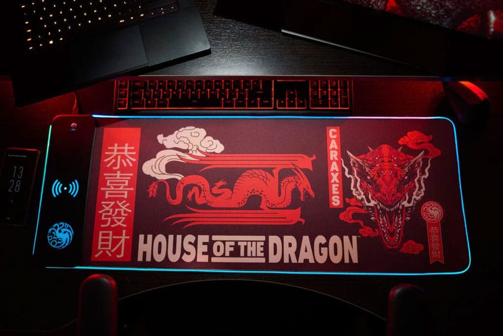 House of the Dragon Mousepad with Mobile Charger Mouse pads