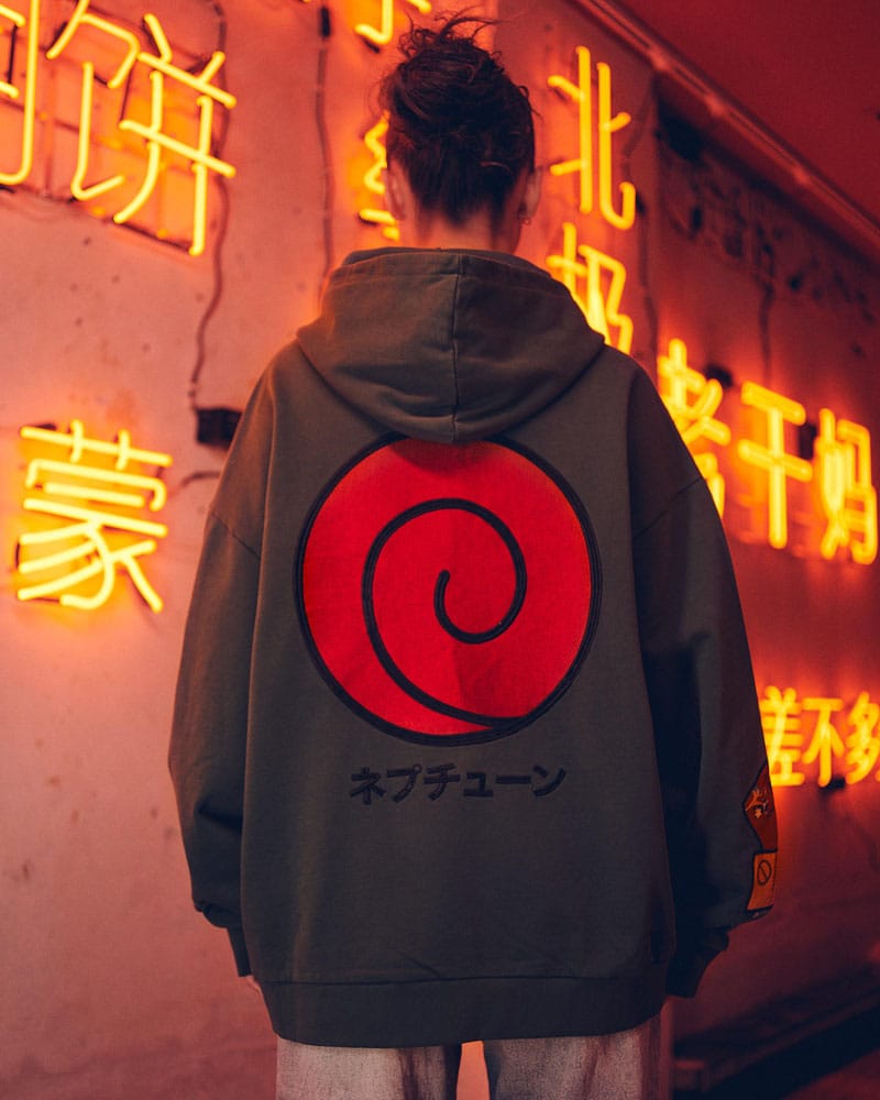 Naruto Shippuden Hooded Sweater Graphic Green