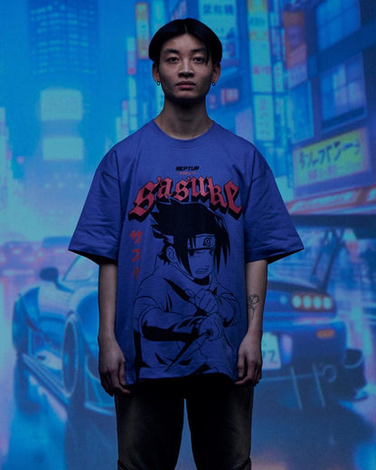 Naruto Shippuden T-Shirt Graphic Sasuke Size L