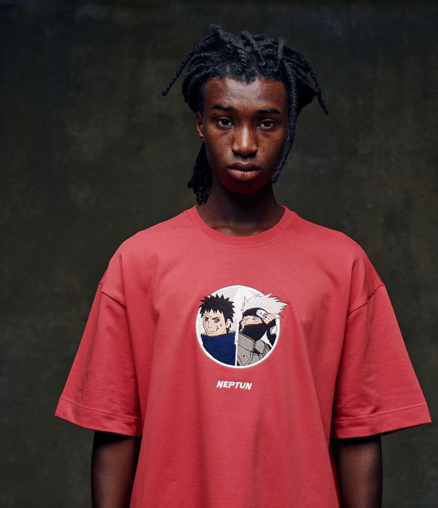 Naruto Shippuden T-Shirt Graphic Red Size XL