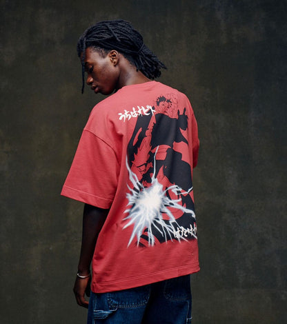 Naruto Shippuden T-Shirt Graphic Red Size XL