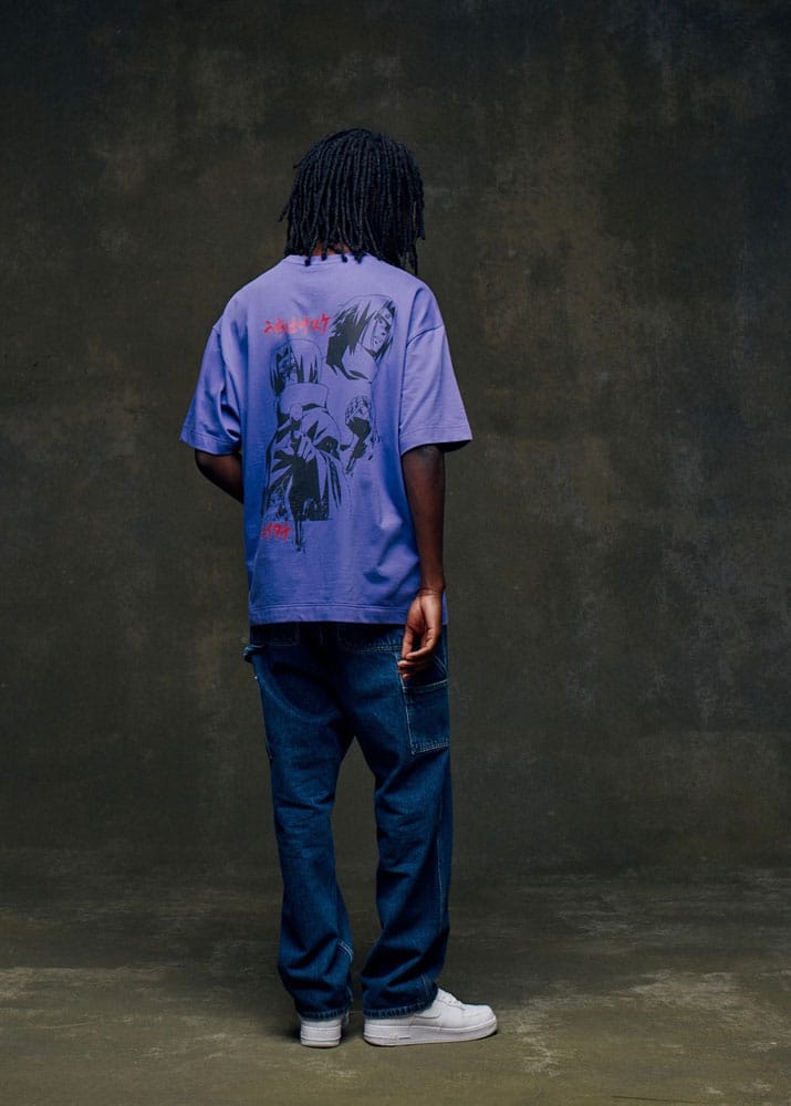 Naruto Shippuden T-Shirt Graphic Purple Size L