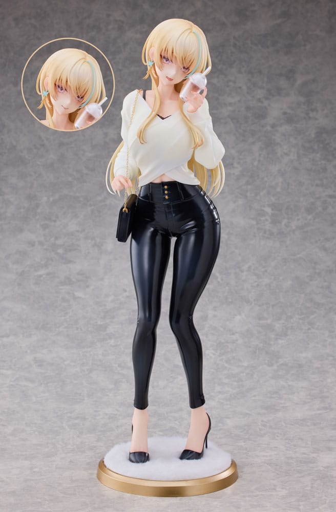 Original Character Statue 1/4 Aoi Koigakubo Illustrated by Fujiko Leather Pants Deluxe Edition 42 cm