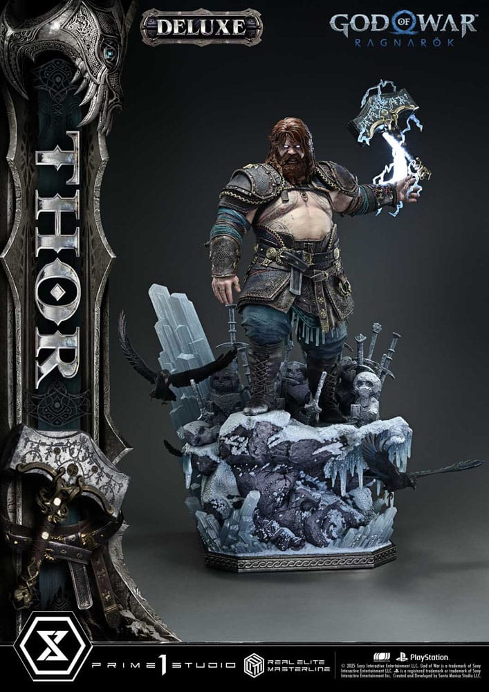 God of War: Ragnarök Real Elite Masterline Series Statue 1/3 Thor Deluxe Version 105 cm