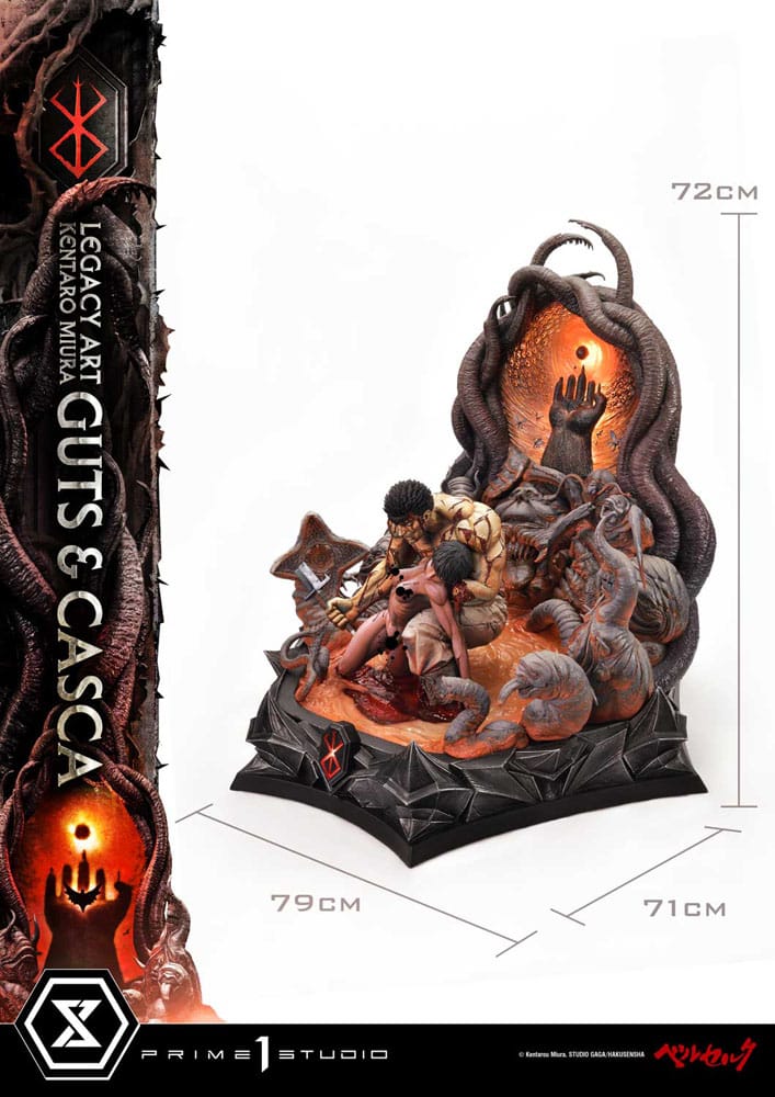 Berserk Ultimate Legacy Art Kentaro Miura Statue 1/4 Guts & Casca Bonus Version 72 cm Statues