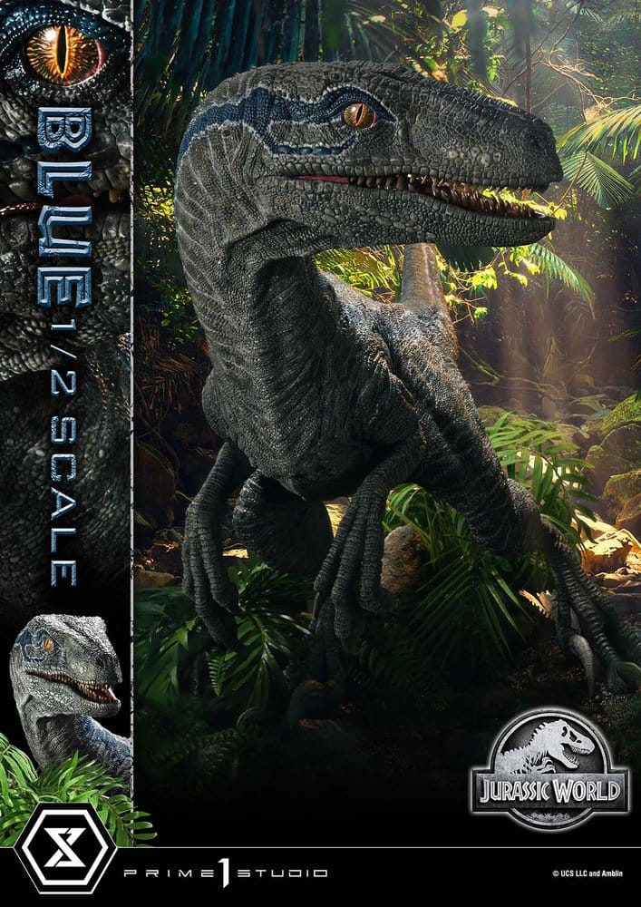 Jurassic World: Fallen Kingdom (Film) Legacy Museum Collection Statue 1/2 Blue 88 cm